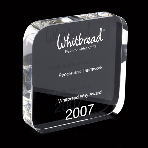 120mm Crystal Square Paperweight Awards Personalised Paperweights
