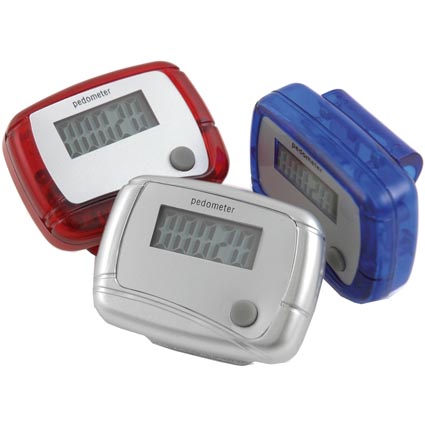 The clip on pedometer is a smart step counter for all your sporting and fitness needs. A great budget pedometer. Ideal as a promotional tool for sports clubs, health centers and even schools and collages. Button battery included for your immediate convenience.																										
