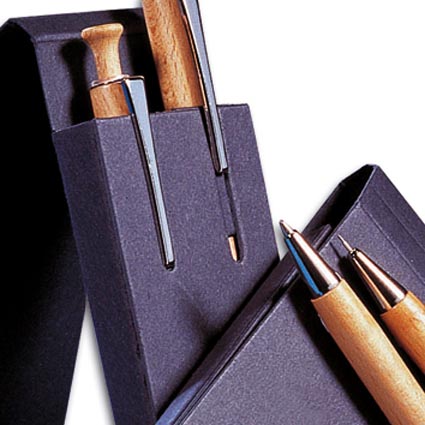 Promotional Albero Pen and Pencil made from FSC certified timber from well managed forests with the wallet being made from 100% recycled card. The perfect stylish yet eco friendly executive gift.										