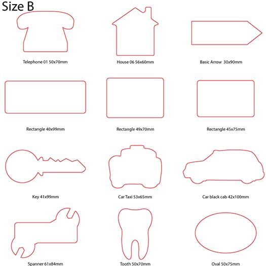 Shaped Flexible Fridge Personalised Badges and Low