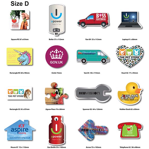 Shaped Flexible Fridge Personalised Badges and Low