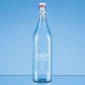 1 Litre Round Swing Top Glass Bottles