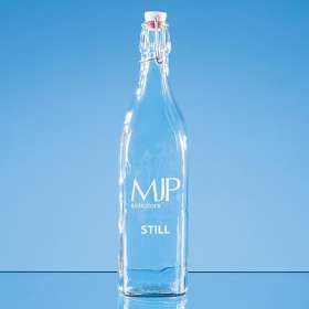 1 Litre Square Swing Top Glass Bottles