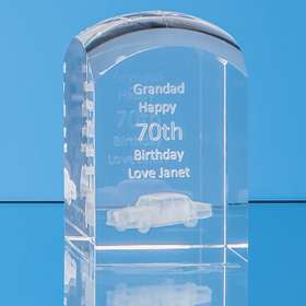 3D Engraved Crystal Domed Towers