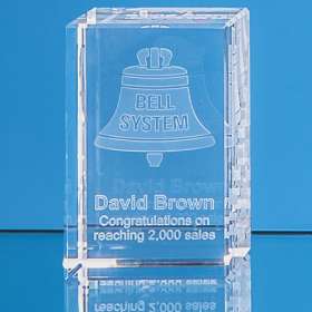 3D Engraved Crystal Rectangles