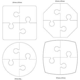 Gnalvic 4 Piece Puzzle Coaster - extra picture