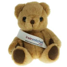 5 Inch Honey Jointed Bear with Sash