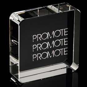 60mm Optical Crystal Square Paperweights