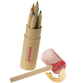 6 Colour Pencils with Sharpener