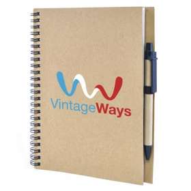 A5 Recycled Card Notebook and Pen