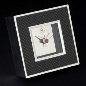 Carbon Fibre Square Clocks