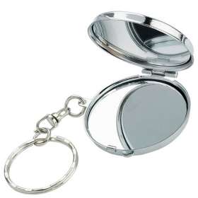Chrome Compact Mirror Keyrings