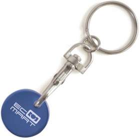Coloured Metal Trolley Coin Keyrings
