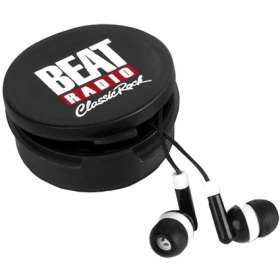 Earbuds in Round Case