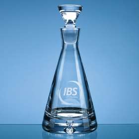 Handmade Bubble Base Pyramid Decanters