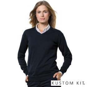 Kustom Kit Arundel Ladies V Neck Sweatshirts