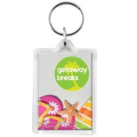 Plastic Rectangular Keyrings