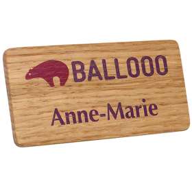 Real Wood Name Badges
