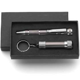 Screwdriver Pen and Torch Sets