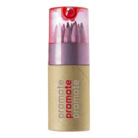 12 Coloured Pencils And Sharpener Tube