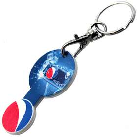 Round Trolley Token Stick Keyrings