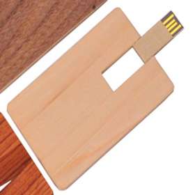 USB Wooden Credit Card Flashdrive - extra picture