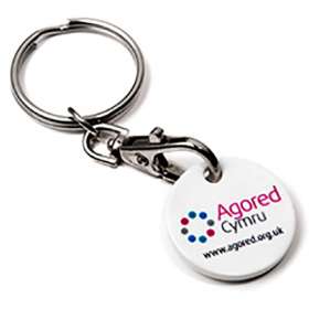 Recycled Plastic Trolley Coin Keyrings