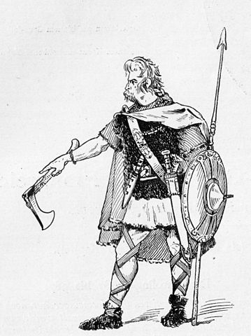 An illustration of a Celtic warrior.