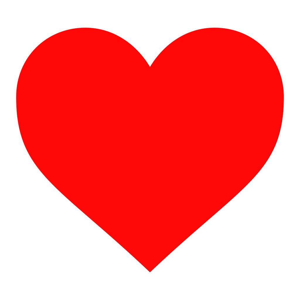 Twitter's new red heart symbol, replacing the classic star.