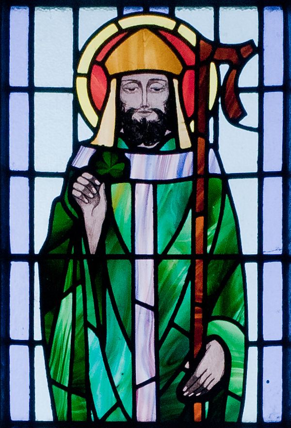 St Patrick's Day Stained Glass Window