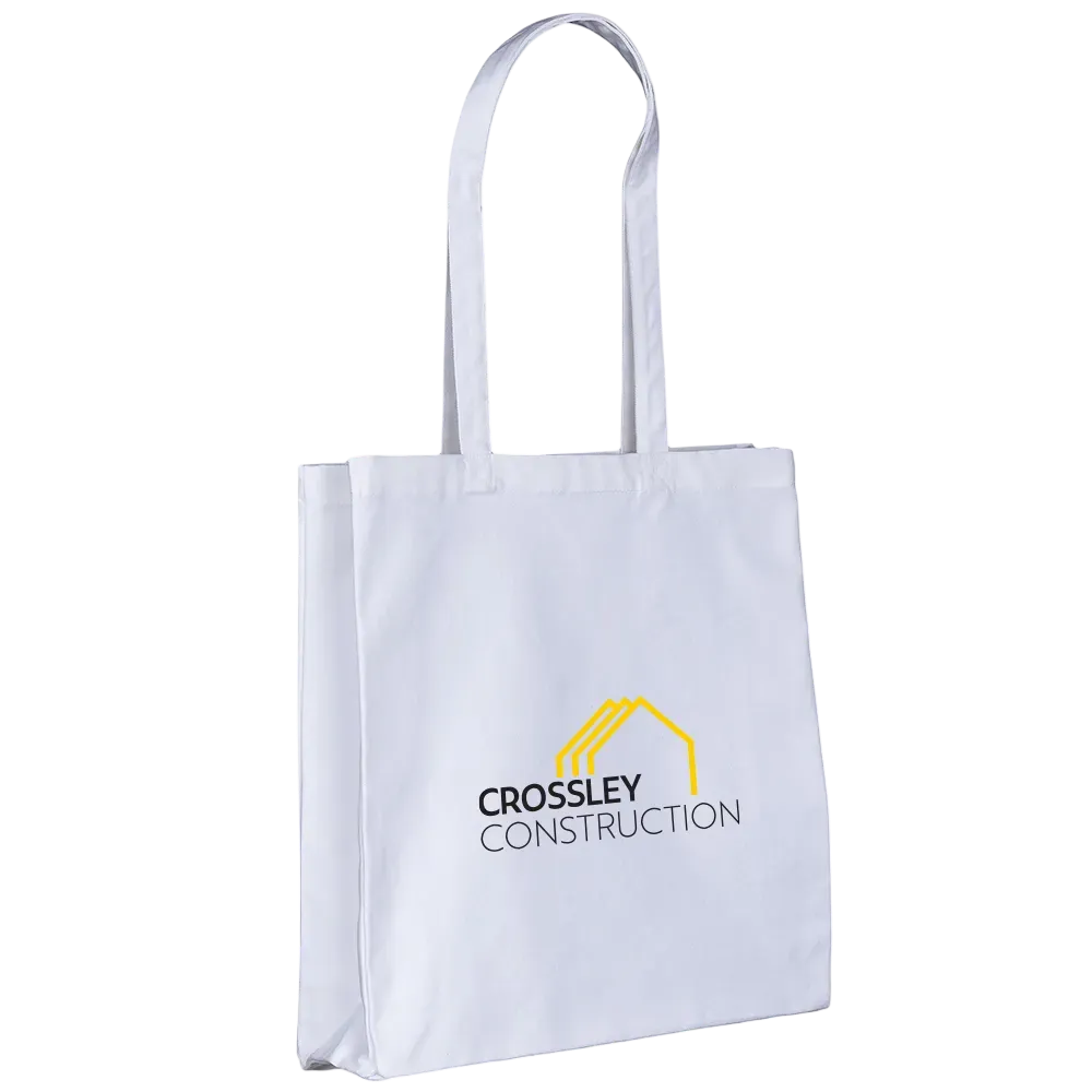 8oz White Canvas Tote Bag with Gusset Total Merchandise