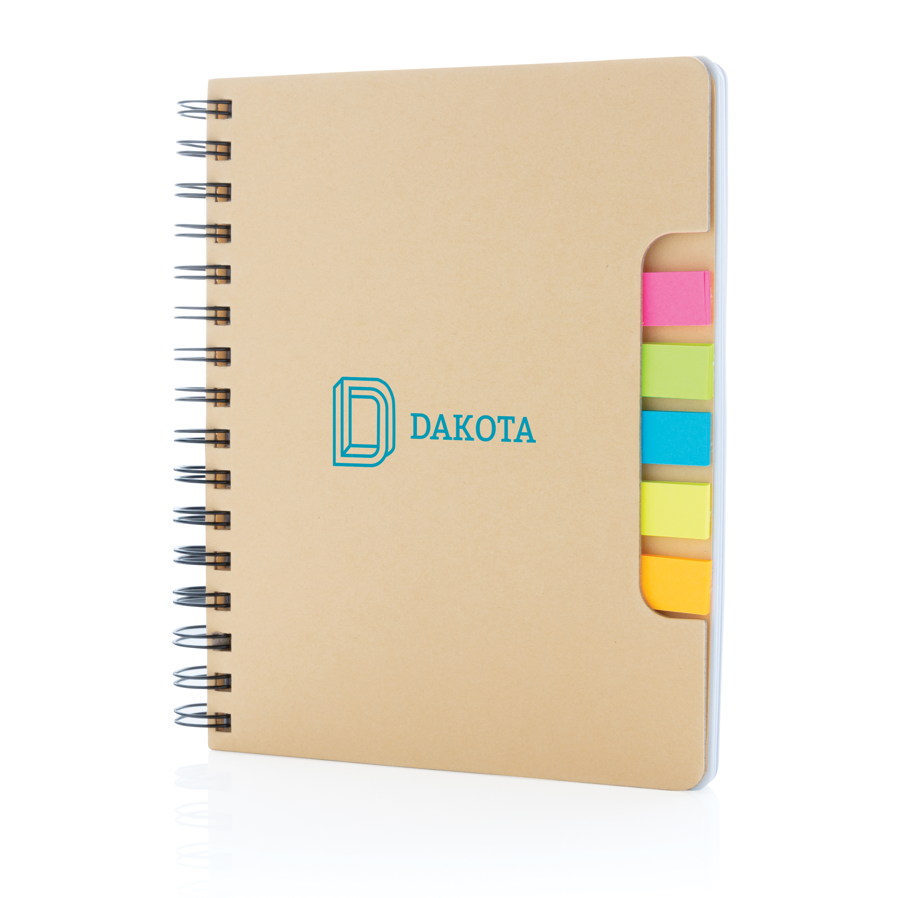 A5 Kraft Spiral Notebook with Sticky Notes Total Merchandise
