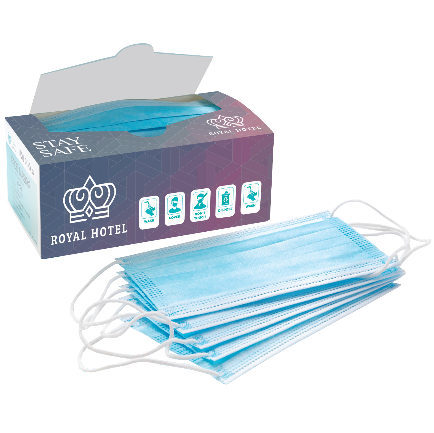 Custom Branded Box of Face Masks Total Merchandise