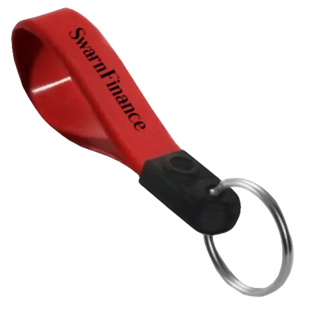 Logo Branded Silicone Loop Plastic Keyrings | Total Merchandise