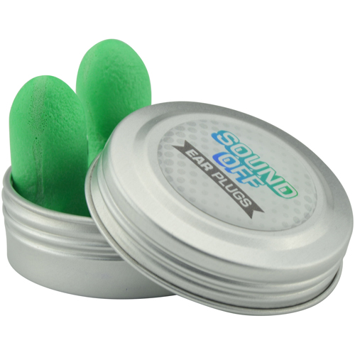 Disposable Ear Plugs in Tin Health and Safety Printed Lip Balms Personalised Condoms