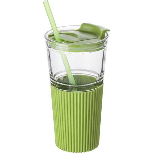 500ml Glasses with Straws Promotional Mugs Personalised Glasses