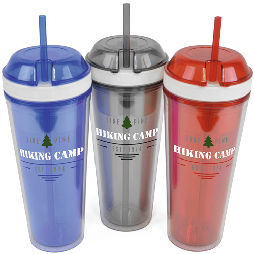 550ml Snack and Sip Water Bottles Promotional Mugs Personalised Glasses Fast Delivery Low