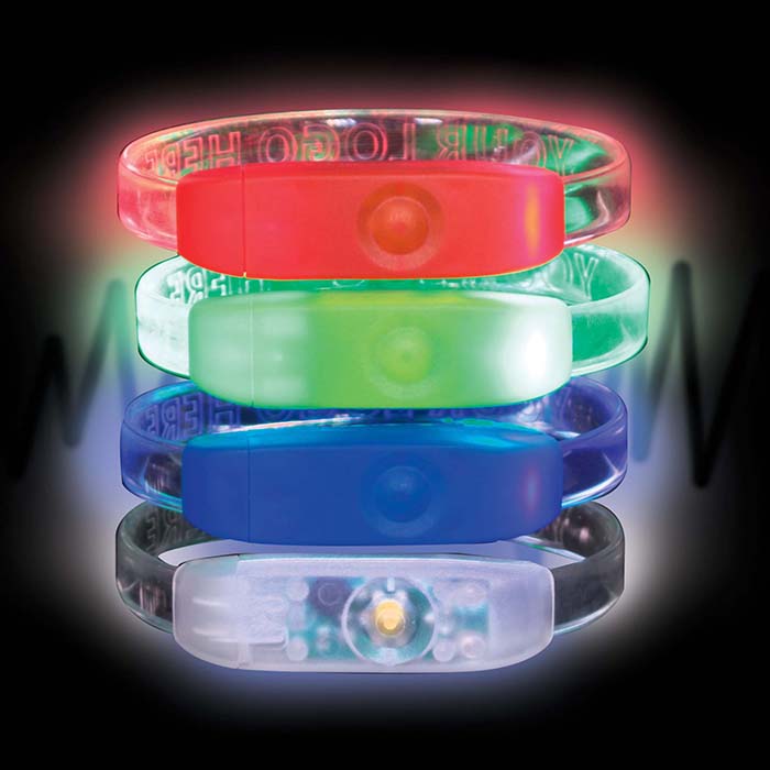 optager Strålende Ægte Promotional LED Light Up Wristbands | Total Merchandise