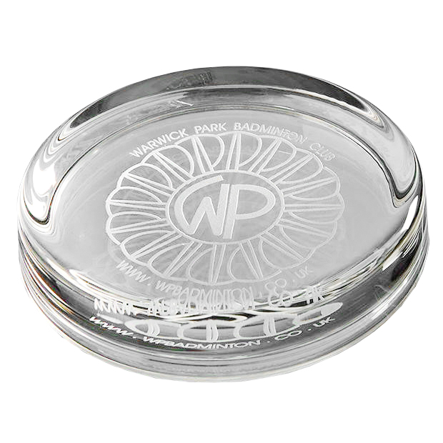 Engraved Round Paperweights Personalised Glass Paperweight