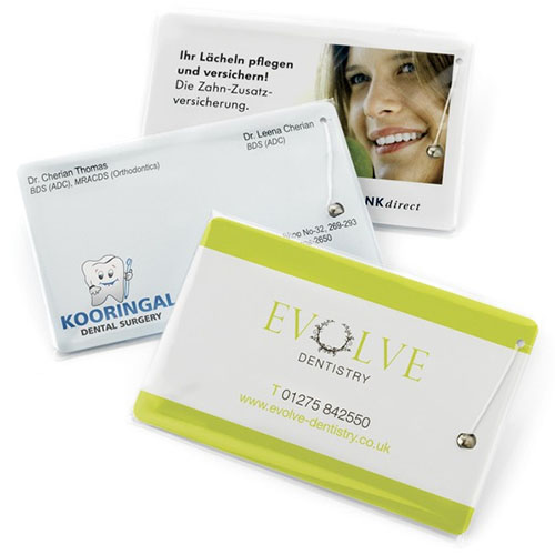 Credit Card Dental Floss Health and Safety Printed Lip Balms