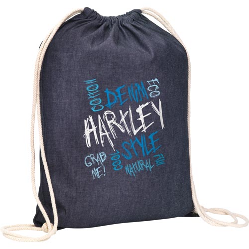 Denim Drawstring Bags Promotional Bags Printed Bags Personalised Bags Total Merchandise