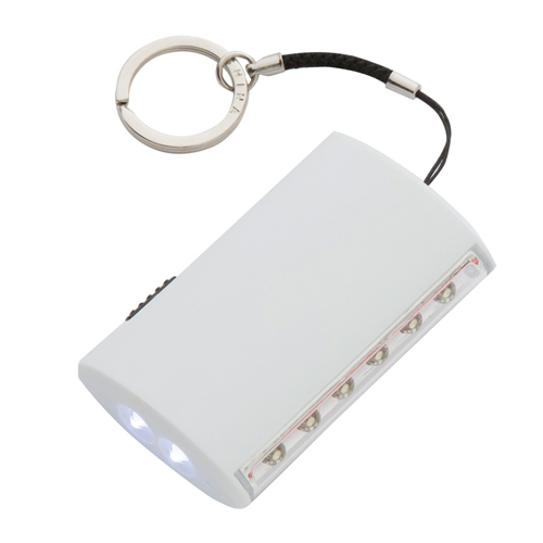 Dual LED Torch Keychains Promotional Key Rings Printed Keyrings