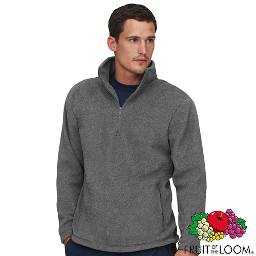 fruit of the loom half zip sweatshirt