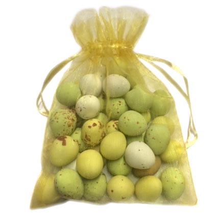 Large Organza Bags with Mini Eggs | Promotional Sweets | Personalised ...