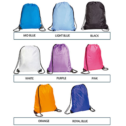 Mato & Hash Drawstring Backpack - 15 Colors, 15.5x13.5 Inch, Water-Resistant Cinch Sack For Promo Or Gym