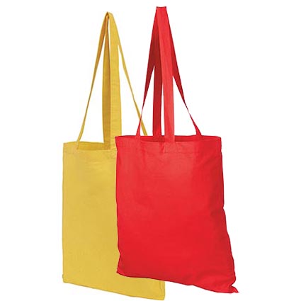 coloured cotton bags