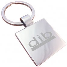 Promotional branded Square Shaped Keyrings for business gifts