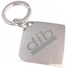 Company branded Diamond Shaped Keyrings engraved with a logo