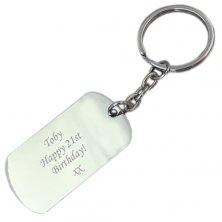 Promotional ID Dog Tag Keyrings with logo engraved