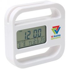 Promotional Bianco Multi Function Clocks for merchandise ideas